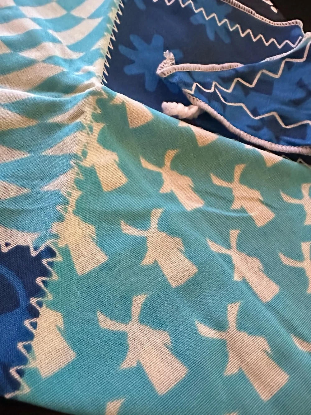 Dutch Bros Mystery Dog Bandana Blue Patchwork